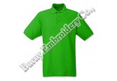 Gents Green Short Sleeve Polyester Cotton T-Shirts Polo Shirts